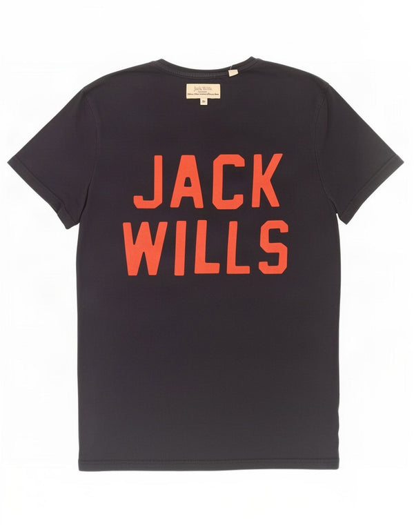 Tricou grafic Jack Wills pentru bărbați Top XS Bumbac bleumarin