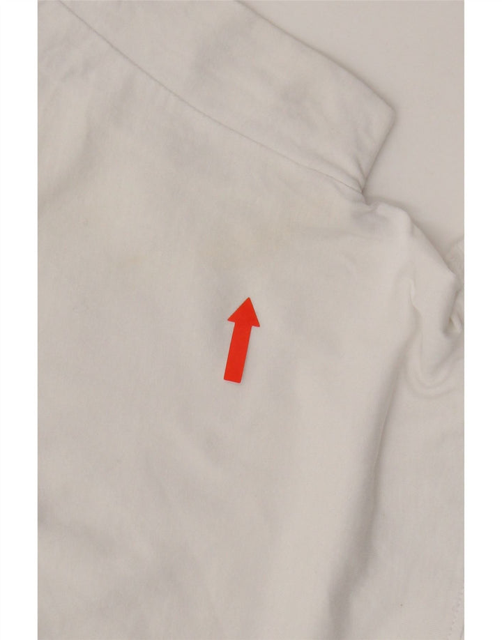 Bluză pentru femei Zara cu volane în față, UK 10, bumbac alb mic