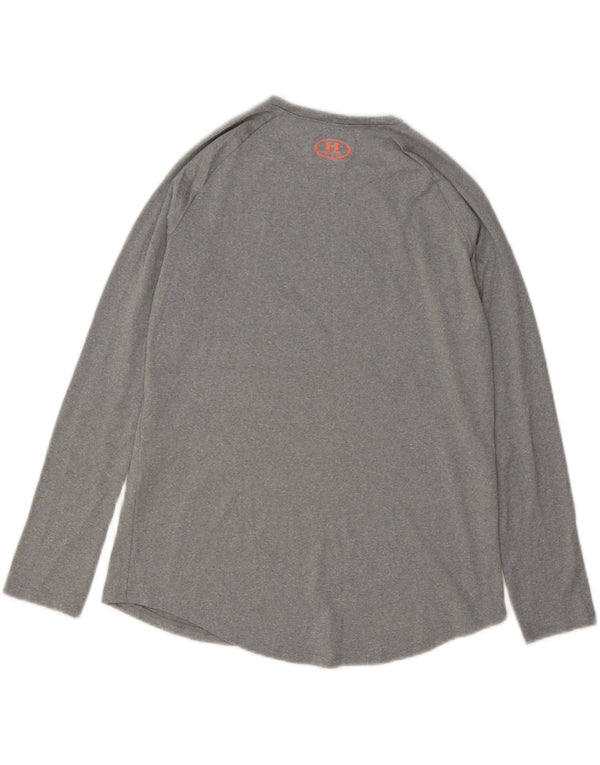 Under Armour Boys Heat Gear Graphic Top mânecă lungă 13-14 ani XL gri
