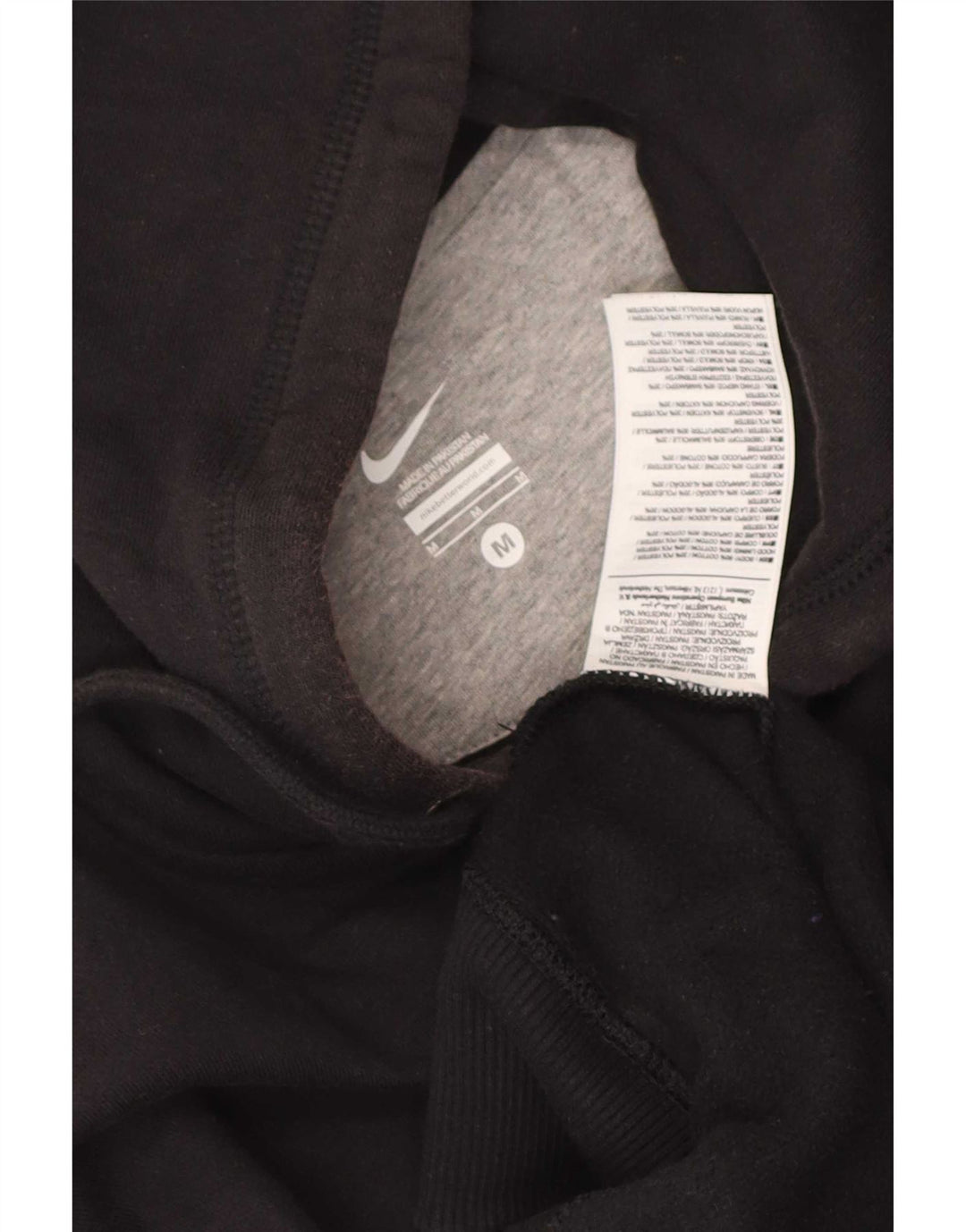 Pulover Nike pentru bărbați, cu fermoar, bumbac mediu negru