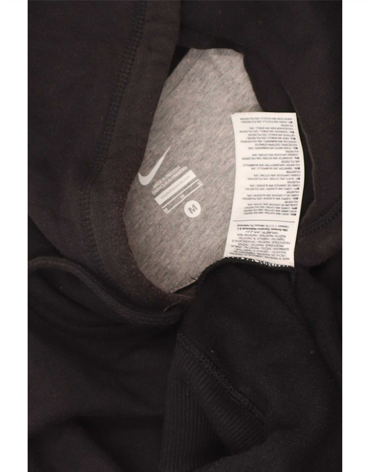 Pulover Nike pentru bărbați, cu fermoar, bumbac mediu negru