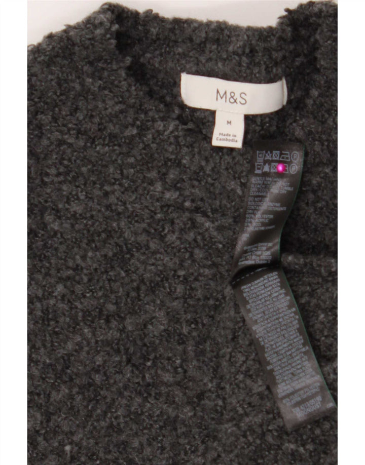 Pulover pentru femei Marks & Spencer cu decolteu rotund UK 14 Poliester mediu gri