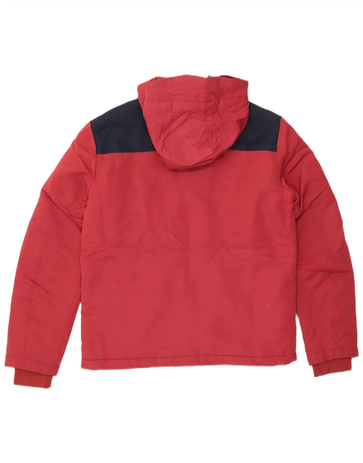 JACK & JONES Jachetă de vânt cu glugă pentru bărbați UK 38 Medium Red Colorblock