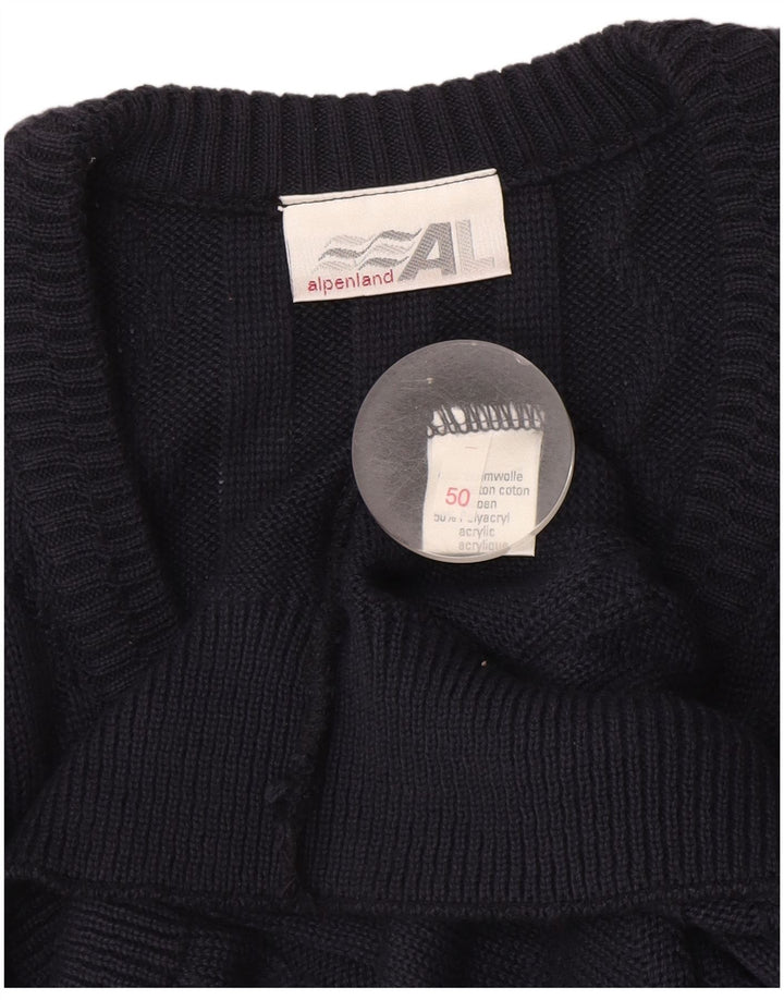 Pulover Alpenland pentru bărbați cu decolteu în V EU 50 Mediu Bleumarin Argyle/Diamond