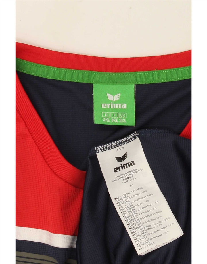Top grafic pentru bărbați Erima, cu mânecă lungă, 3XL, albastru bleumarin, poliester