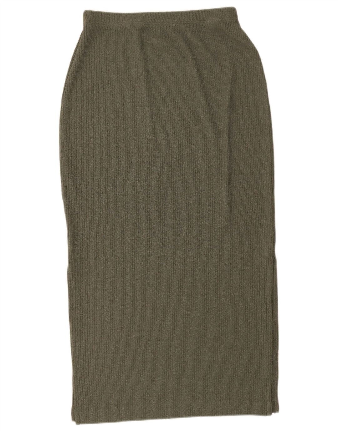 Fusta midi tricotată pentru femei Marks & Spencer UK 12 Medium W28 Kaki Poliester