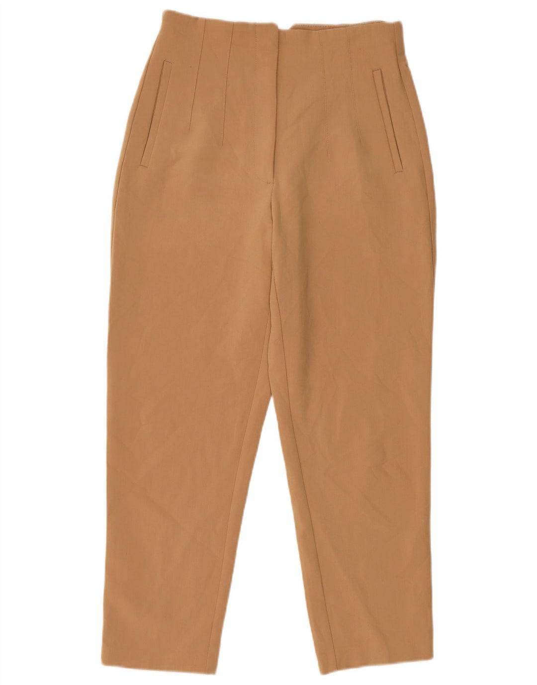 Pantaloni de costum conici pentru femei Zara Mediu L28 L26 Bej