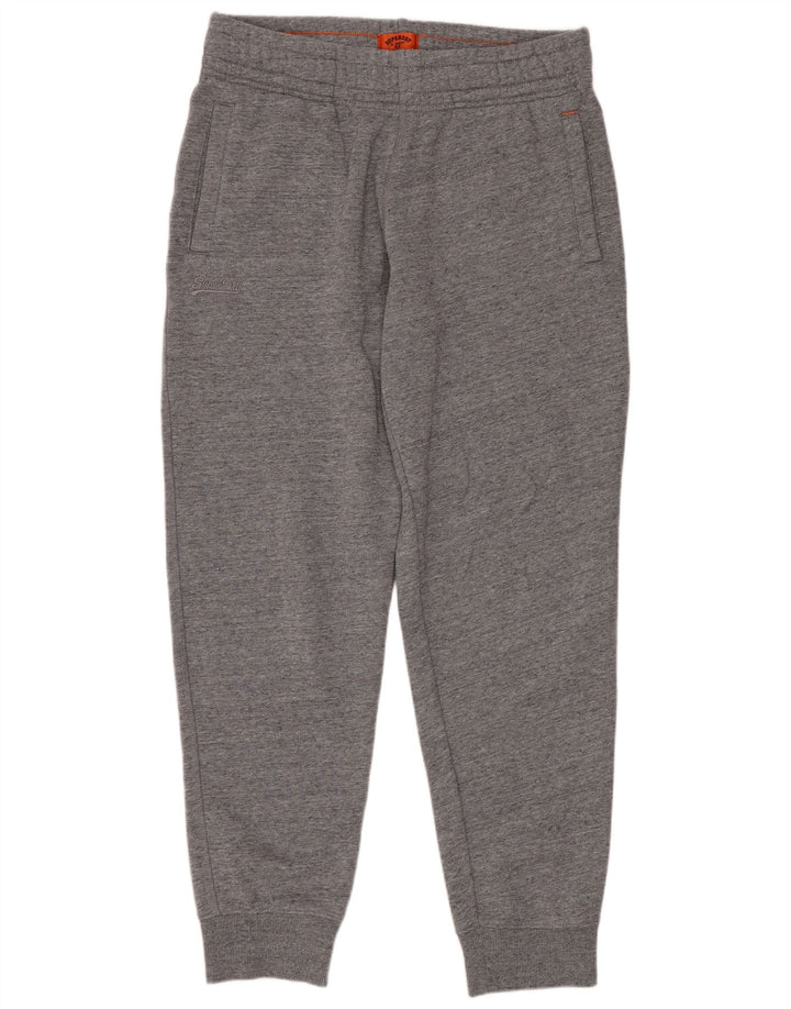 Pantaloni de trening pentru bărbați Superdry Pantaloni de jogging, bumbac cu pete gri mediu