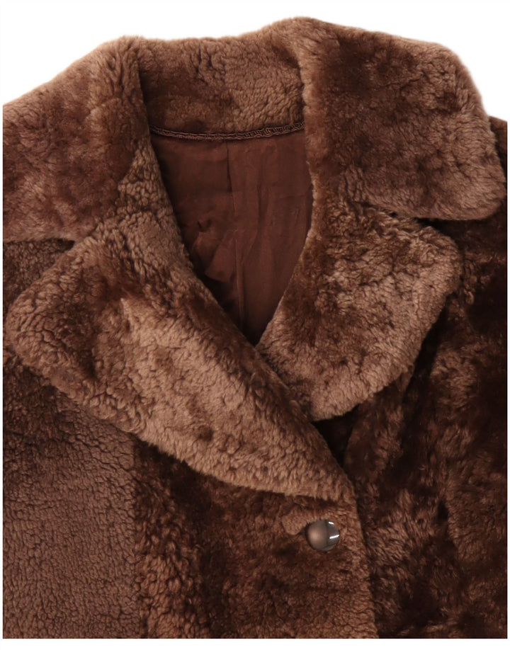 Jachetă din shearling pentru femei Anfor IT 44 Maro Mediu