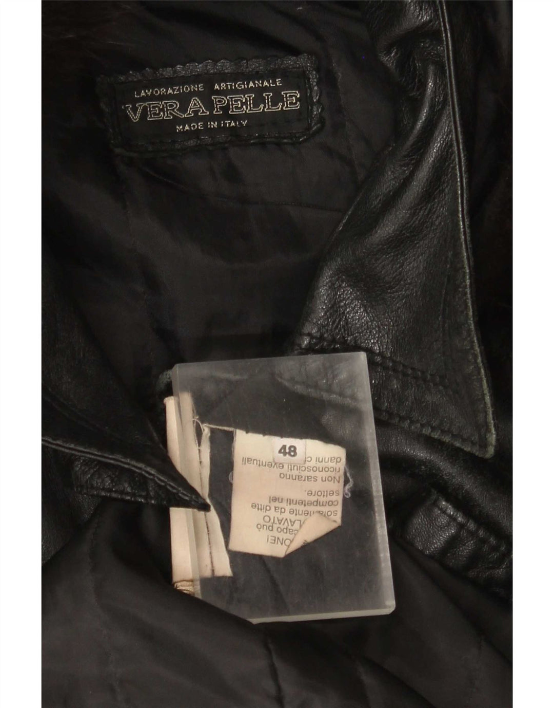 Palton din piele vintage pentru femei IT 48 XL negru