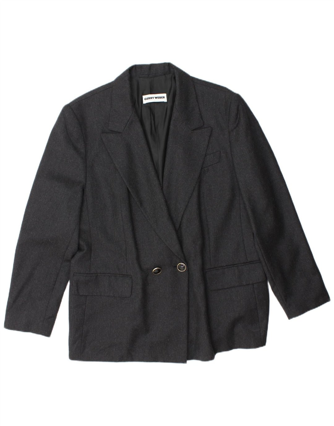 GERRY WEBER Jachetă de damă blazer cu piept dublu IT 42 Lână gri mediu