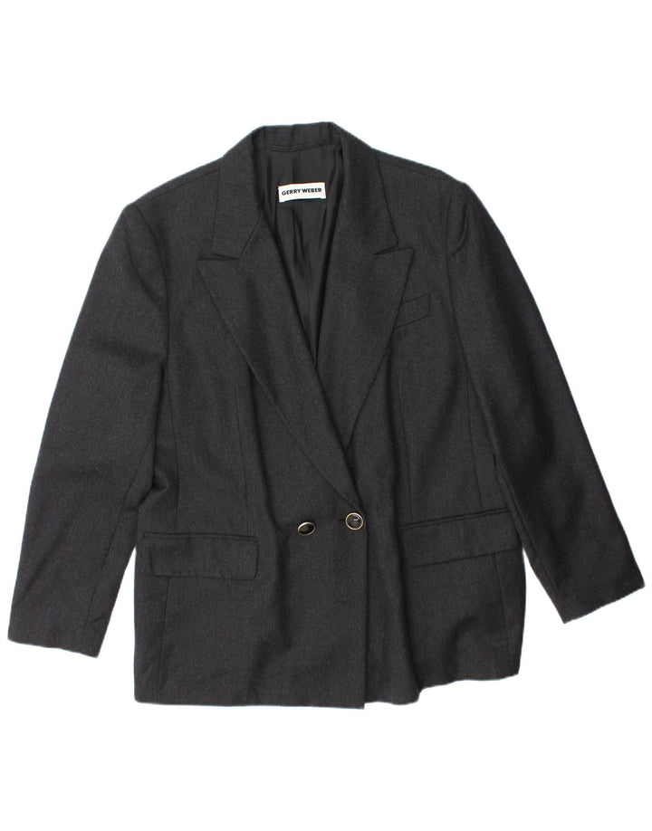 GERRY WEBER Jachetă de damă blazer cu piept dublu IT 42 Lână gri mediu