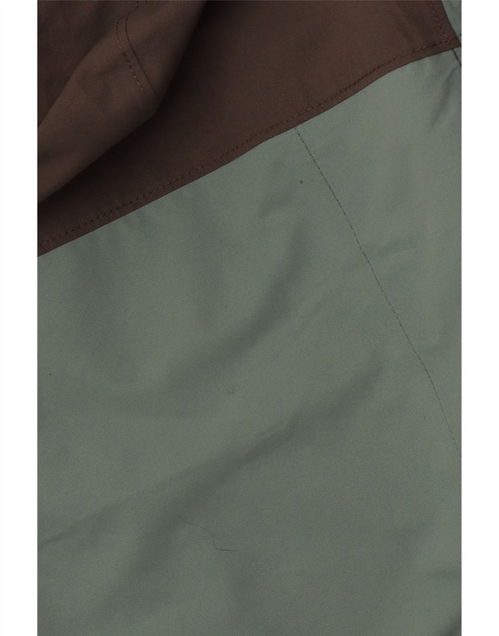 COLUMBIA Pelernă de ploaie cu glugă pentru femei UK 14 Medium Green Colorblock Poliester