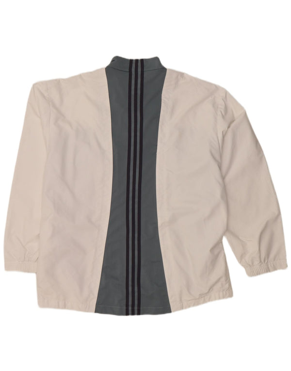 Jachetă de trening pentru bărbați ADIDAS UK 46/48 XL, poliester color bloc alb