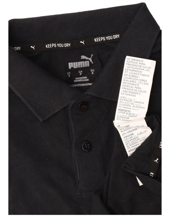 Tricou polo Puma pentru bărbați, bumbac negru mic
