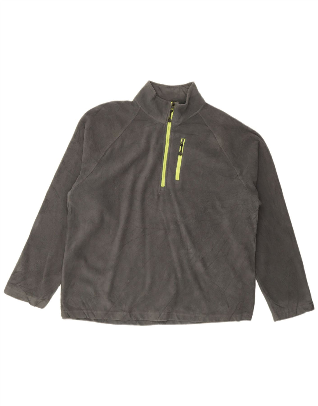 Jumper pentru bărbați Starter, cu fermoar și gât, din lână UK 42/44, mare, gri, poliester
