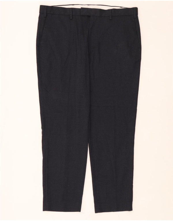 Pantaloni casual drepti pentru bărbați Marks & Spencer W38 L29 Poliester bleumarin