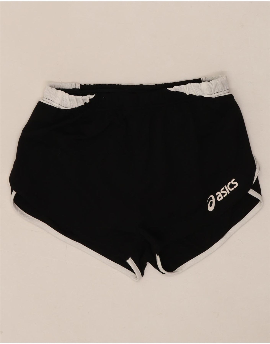 Pantaloni scurti sport ASICS pentru femei UK 14 Medium Black Colorblock Poliester