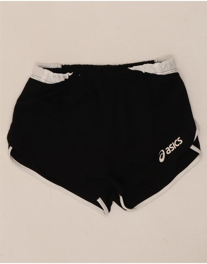 Pantaloni scurti sport ASICS pentru femei UK 14 Medium Black Colorblock Poliester
