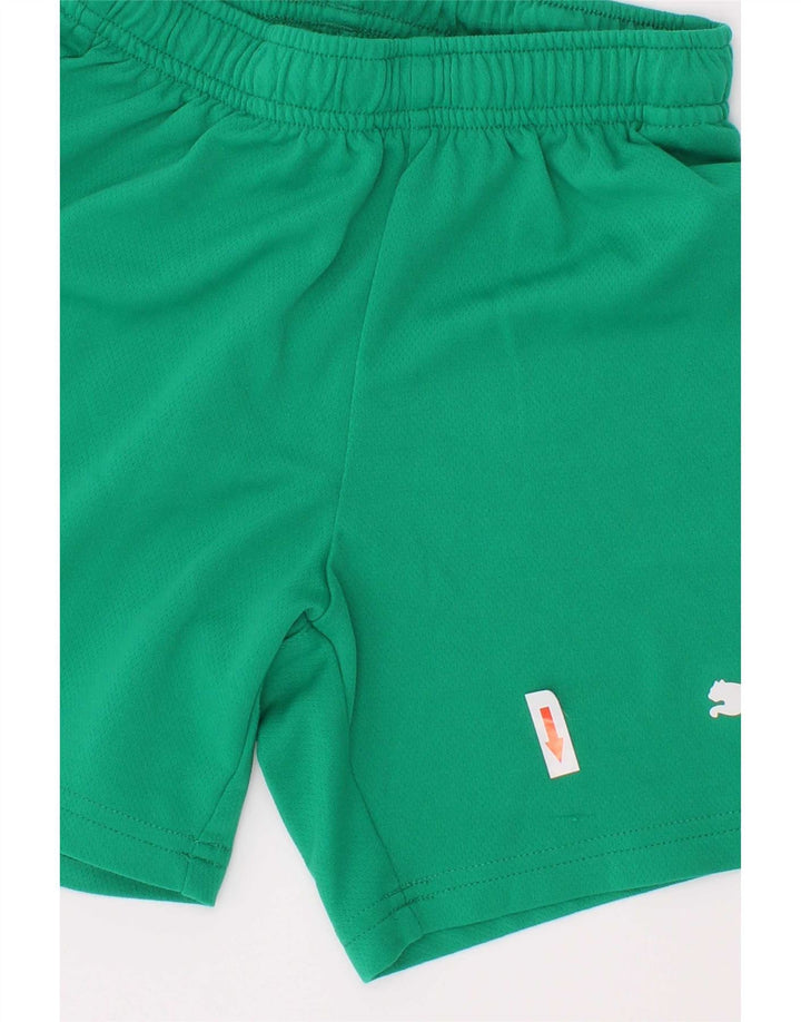 Pantaloni scurti sport Puma băieți 7-8 ani poliester verde