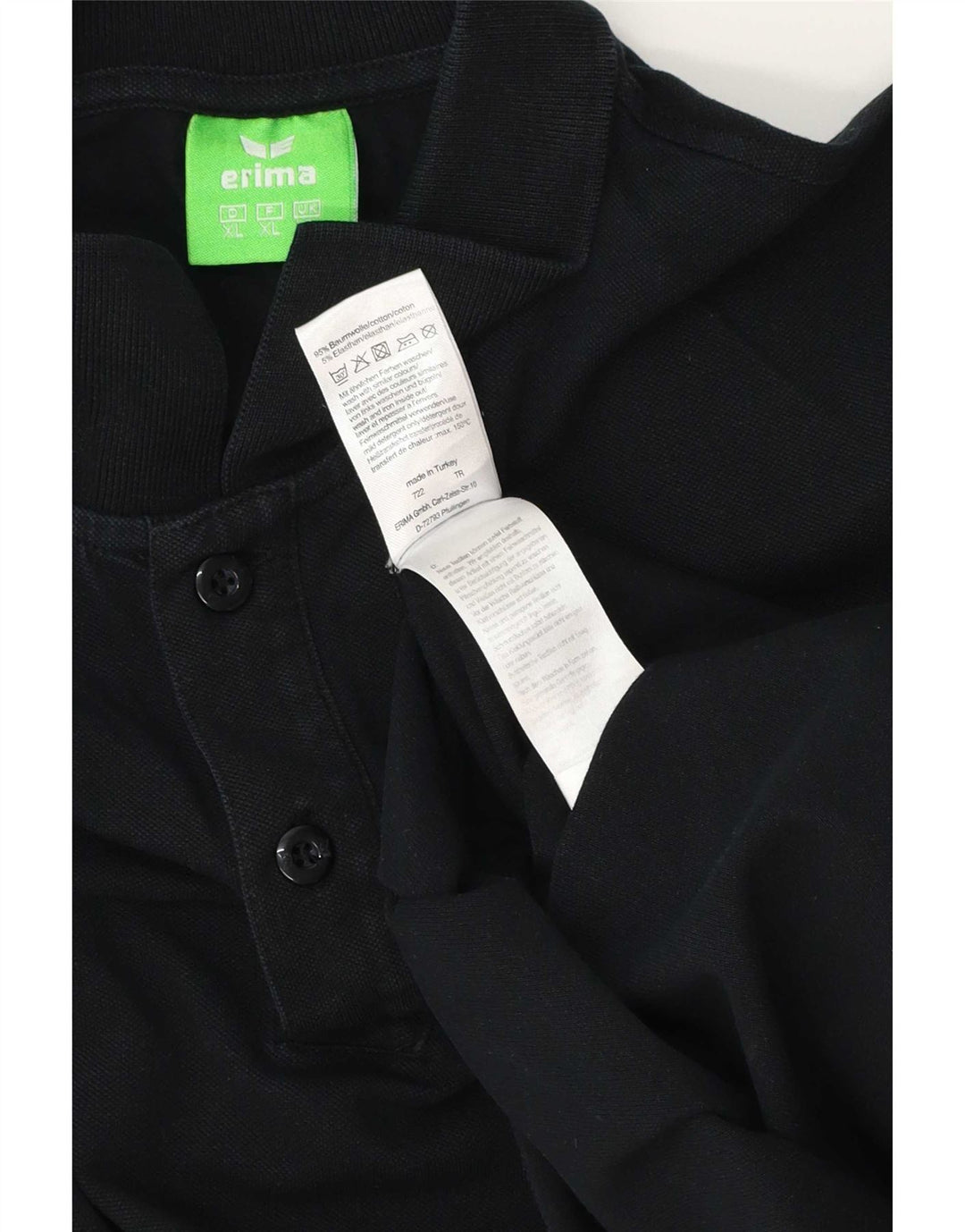 Tricou polo Erima pentru bărbați XL bumbac negru
