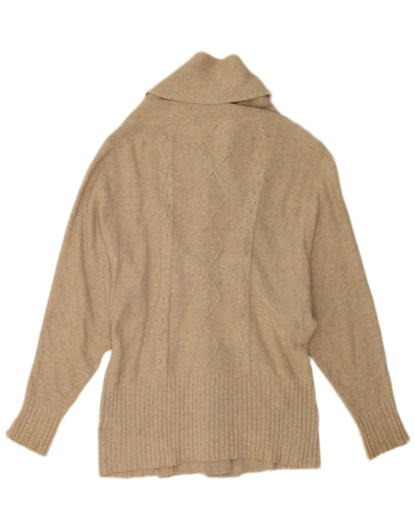 Pulover cardigan pentru femei Tommy Hilfiger UK 14 bumbac mediu bej