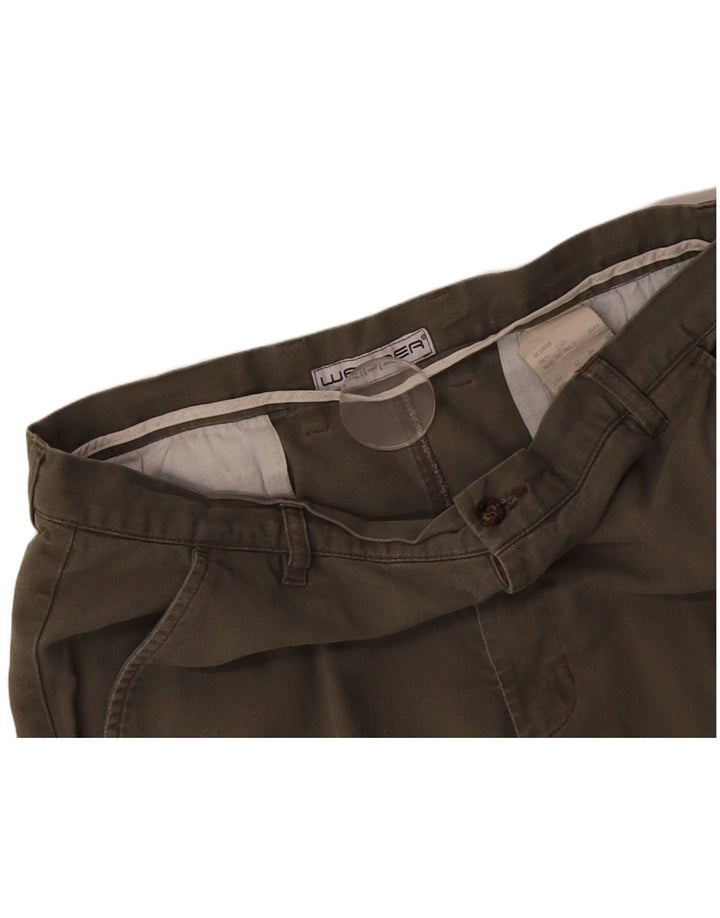 WEIPPER Mens Cargo Shorts IT 52 XL W36 Khaki Cotton