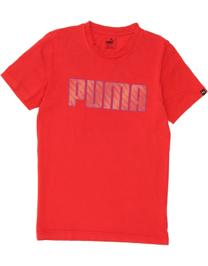PUMA Mens Graphic T-Shirt Top Small Red Vintage Puma and Second-Hand Puma from Messina Hembry 