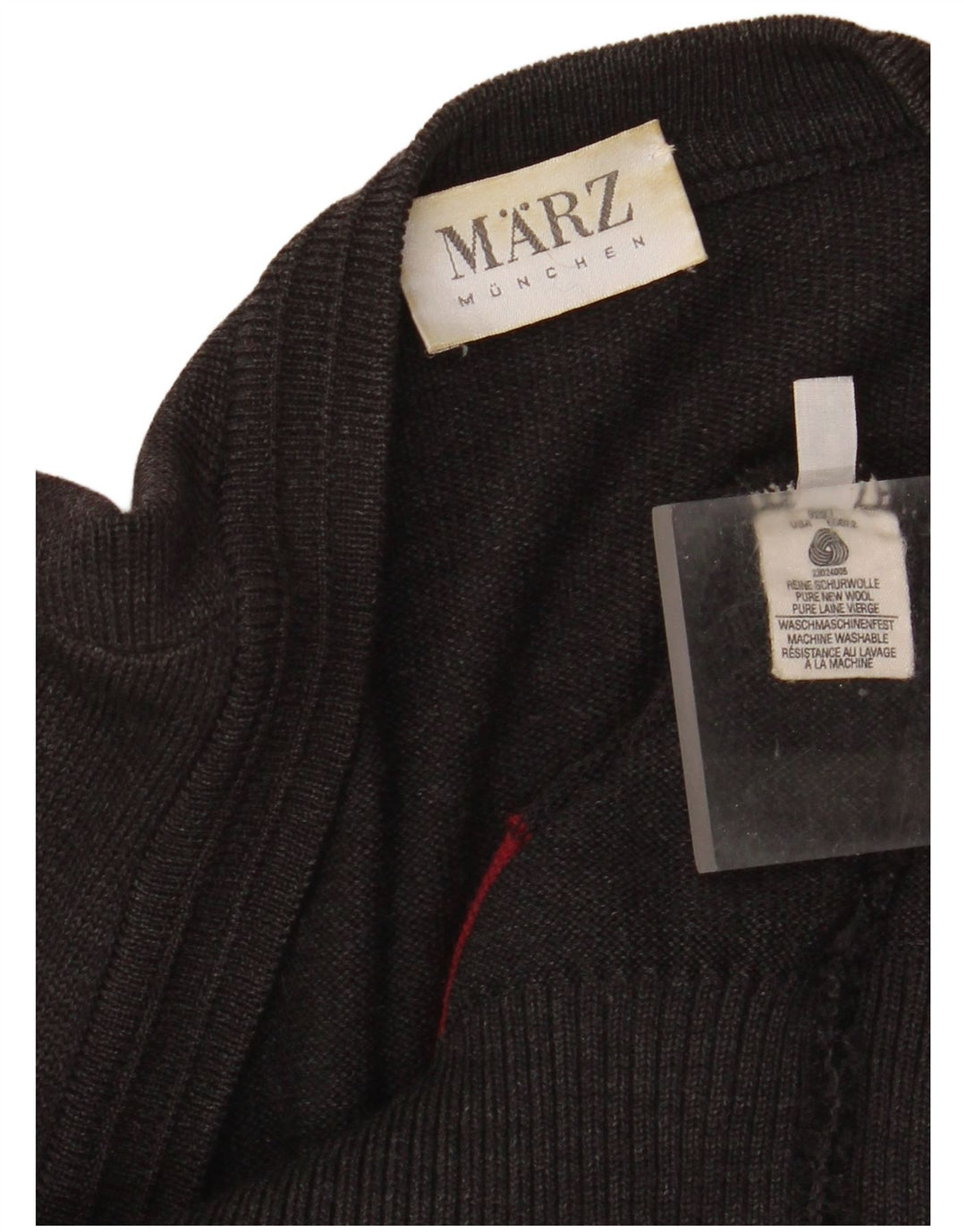 Pulover cardigan Marz pentru bărbați, lână nouă, gri geometric, mare