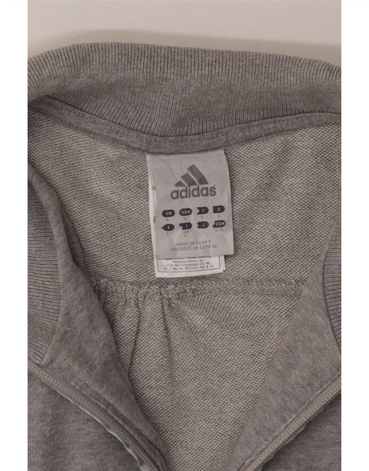 Jachetă de trening Adidas pentru femei UK 16, mare, gri bumbac