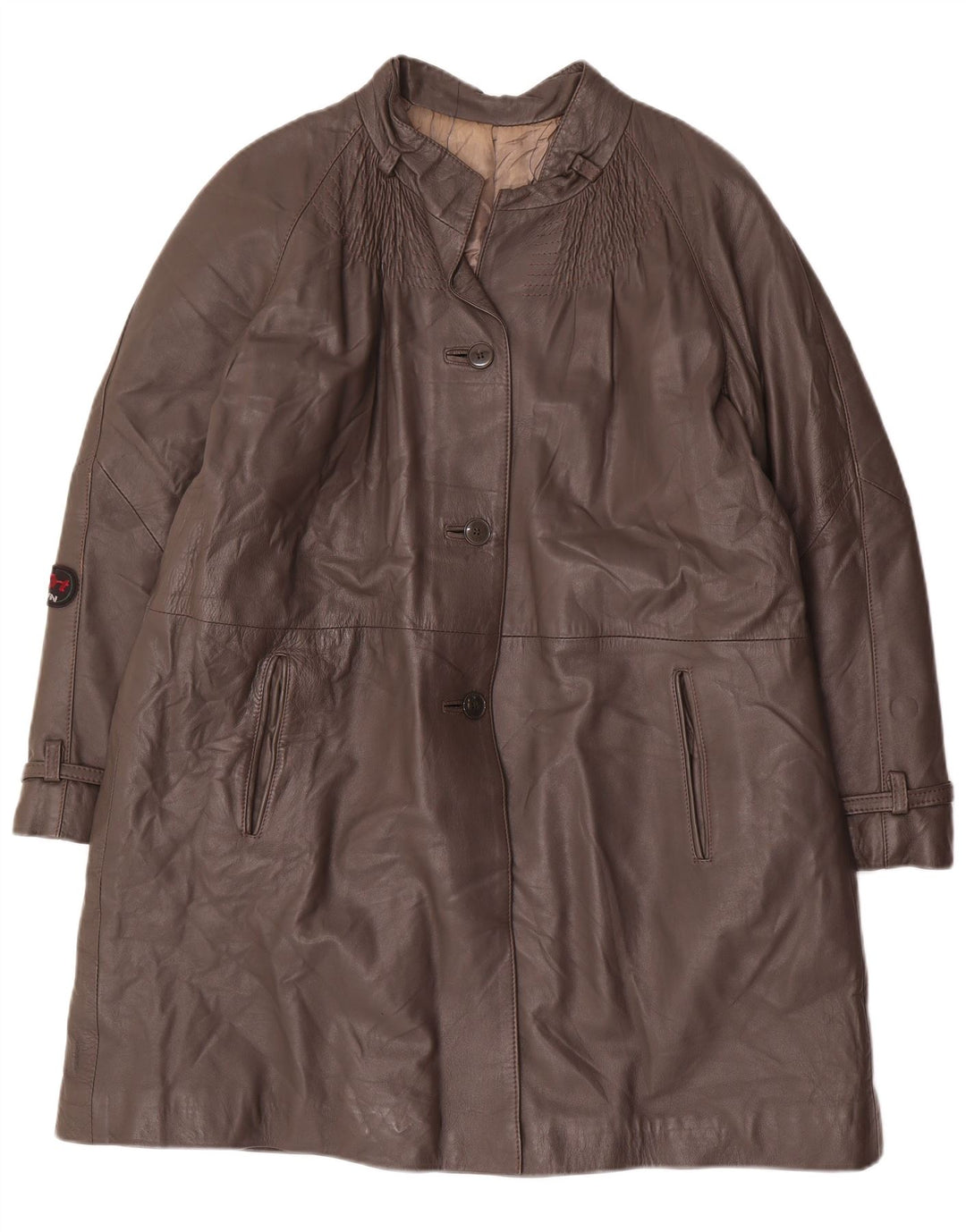 Palton din piele vintage pentru femei IT 48 XL gri
