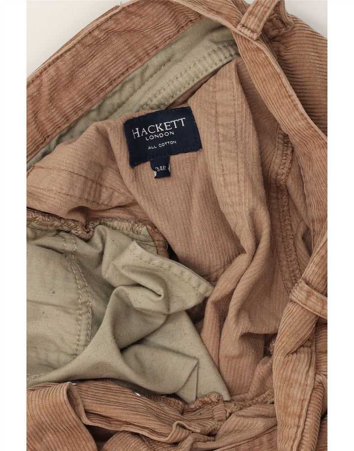 HACKETT Pantaloni drepti pentru bărbați din velur L34 L32 bumbac bej