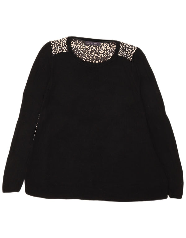 Marks & Spencer Top pentru femei cu mânecă lungă UK 12 Medium Black Animal Print