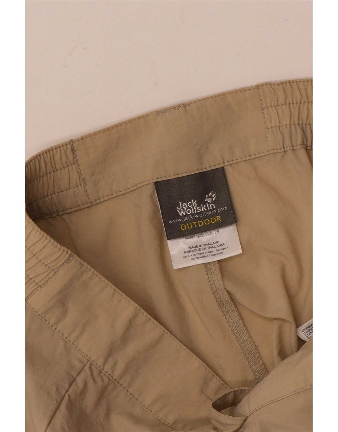 Pantaloni scurti cargo Jack Wolfskin pentru femei UK 10/12 Small W29 Bej Poliamidă