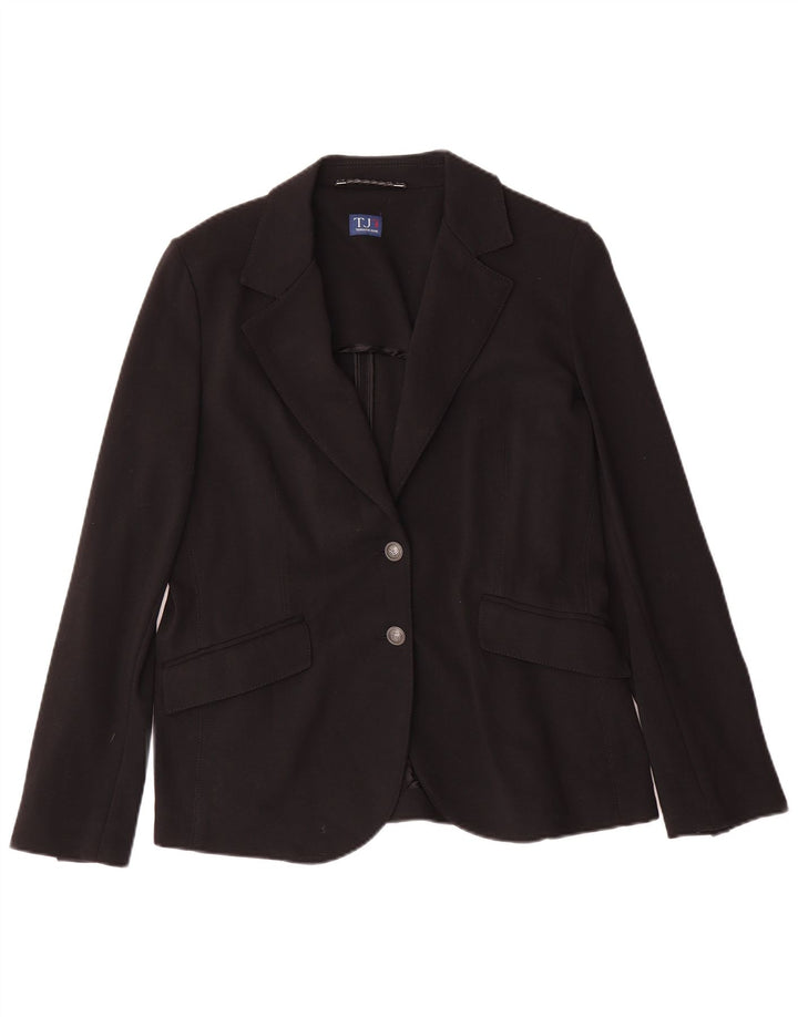 Jachetă Blazer pentru femei Trussardi Jeans cu 2 nasturi IT 46 Viscoză mare neagră