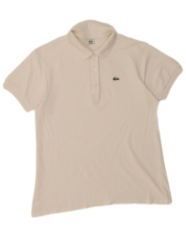 Tricou polo Lacoste pentru femei Mărimea 40 Alb Mediu