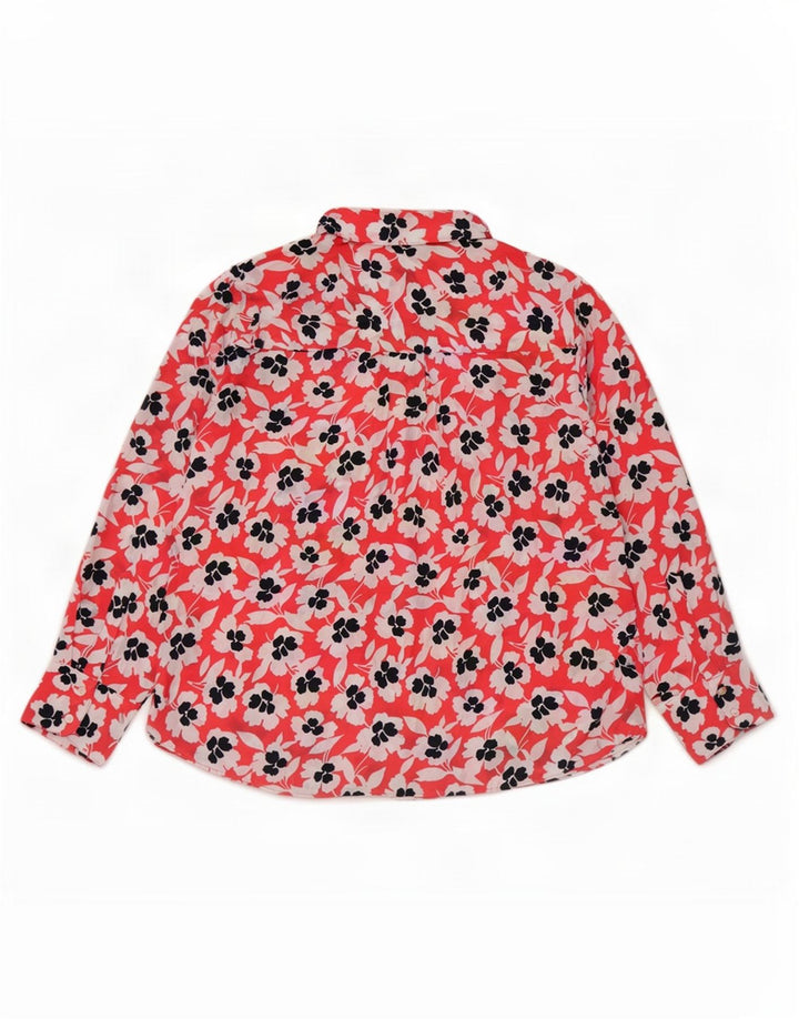 Bluză cămașă supradimensionată pentru femei Marks & Spencer UK 18 XL Poliester floral roșu