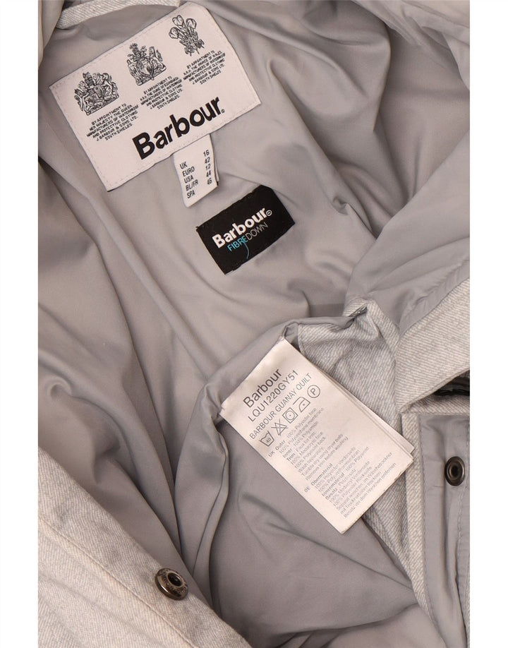 Palton căptușit pentru femei Barbour UK 16, mare, gri, poliester
