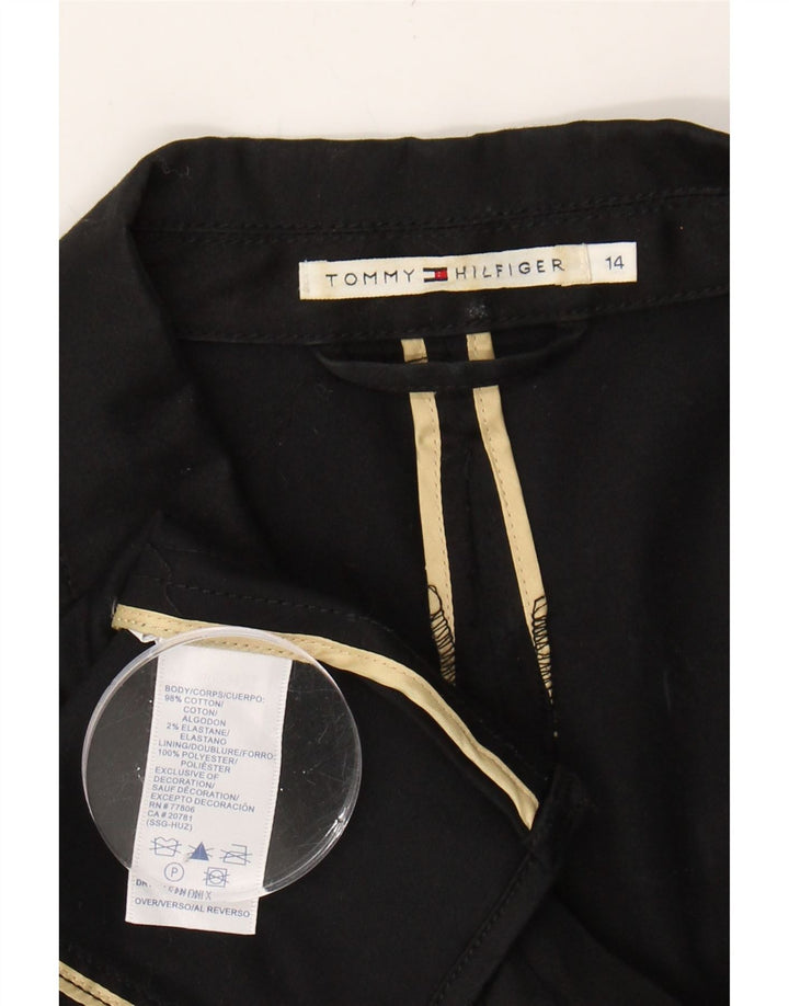 TOMMY HILFIGER Girls 3 Button Blazer Jacket 13-14 Years Black Cotton Vintage Tommy Hilfiger and Second-Hand Tommy Hilfiger from Messina Hembry 
