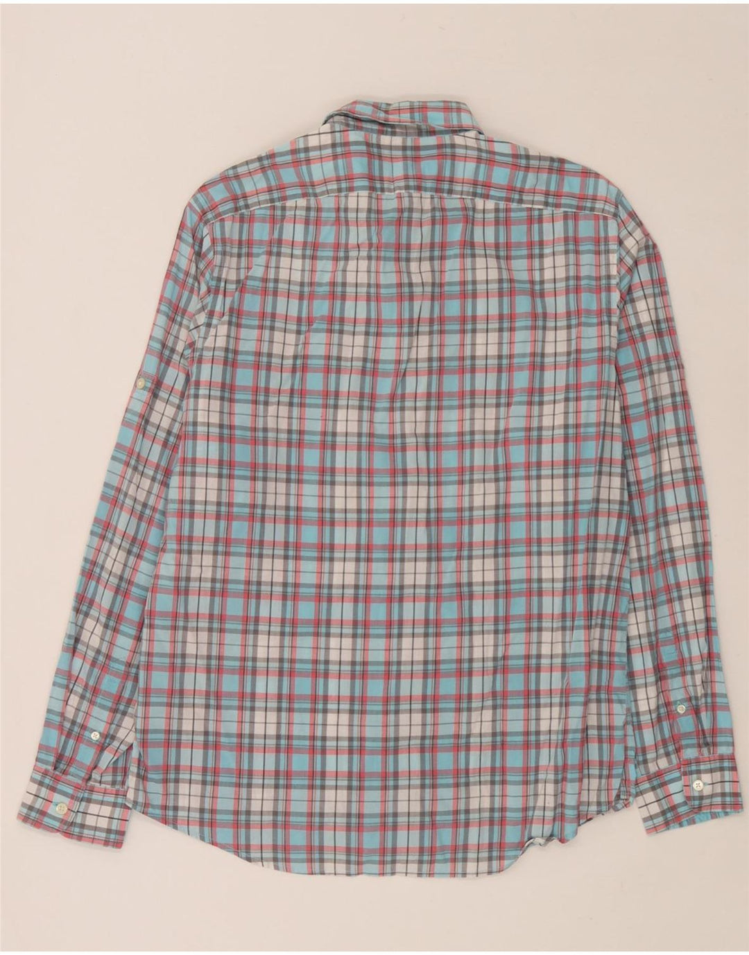 Cămașă pentru bărbați Gap Classic Fit, bumbac cu carouri albastru mediu