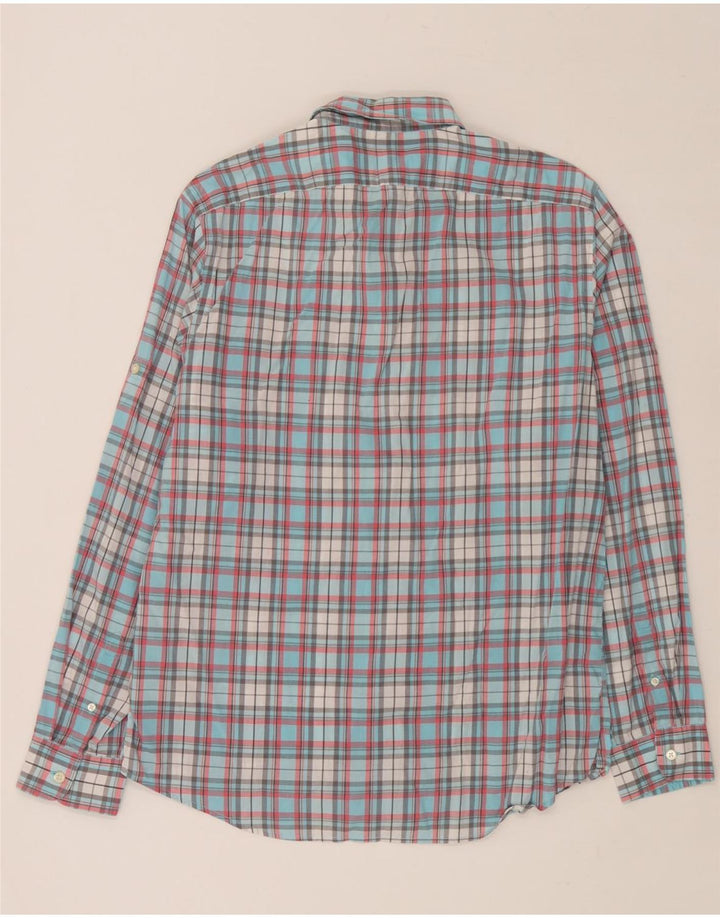 Cămașă pentru bărbați Gap Classic Fit, bumbac cu carouri albastru mediu