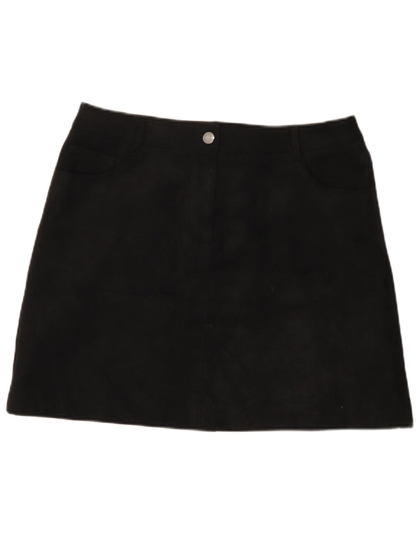 Fusta mini pentru femei Marks & Spencer UK 14 Large W32 Poliester negru