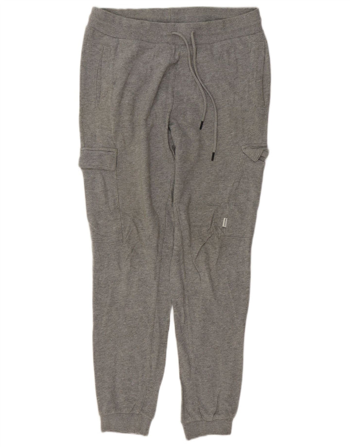 JACK & JONES Pantaloni de trening cargo pentru bărbați Joggeri din bumbac gri mediu