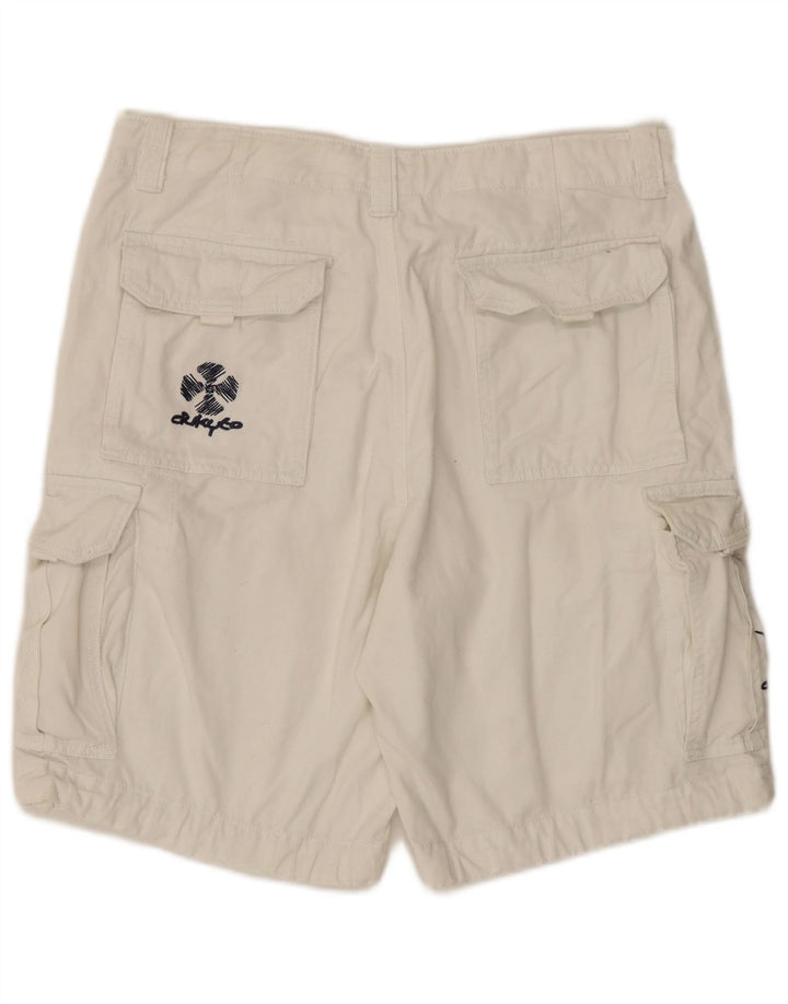 Pantaloni scurti cargo vintage pentru bărbați XL W38 alb
