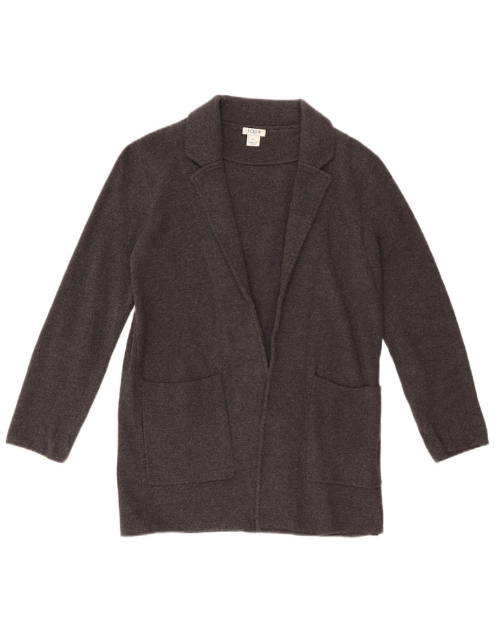 J. CREW Pulover cardigan deschis supradimensionat pentru femei UK 6 XS bumbac gri
