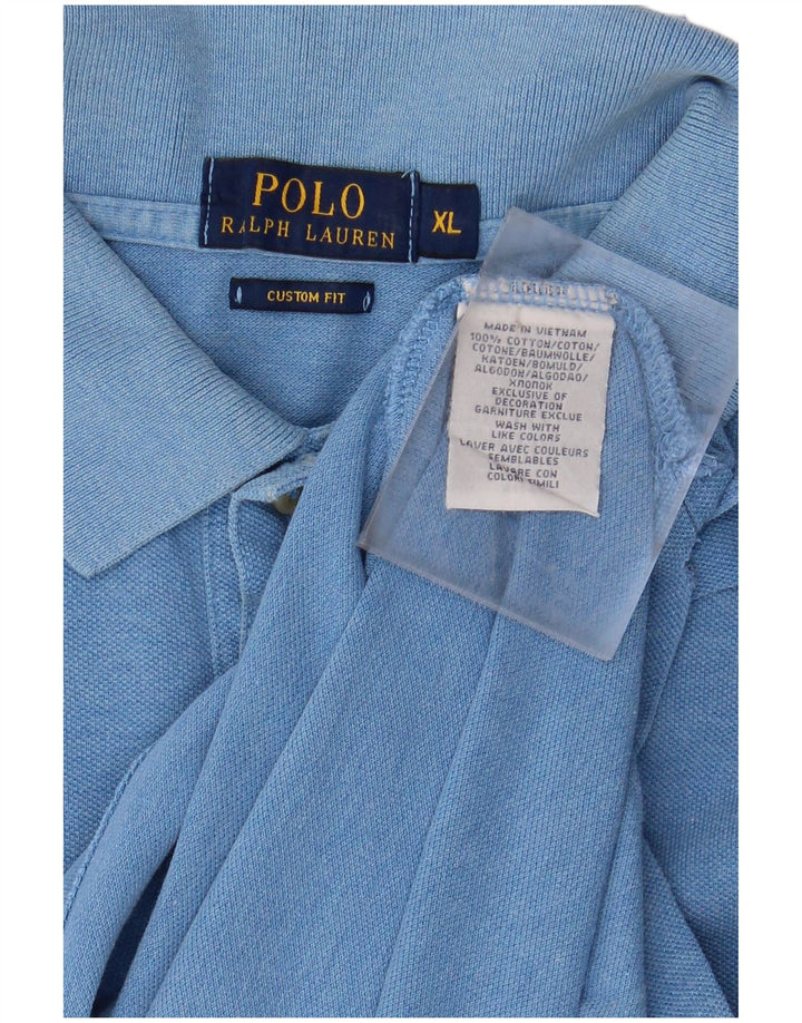 POLO RALPH LAUREN Tricou polo personalizat pentru bărbați, XL, bumbac, albastru