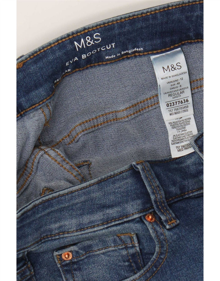 Marks & Spencer Blugi pentru femei Eva Regular Bootcut UK 12 Medium W32 L30 Albastru