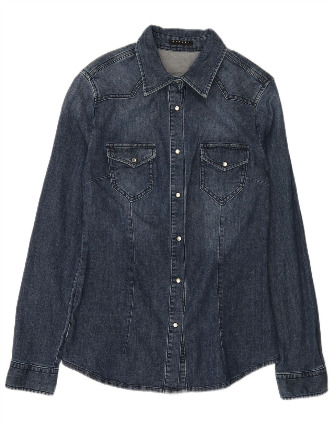 Cămașă de blugi pentru femei Sisley UK 10 Small Bleumarin