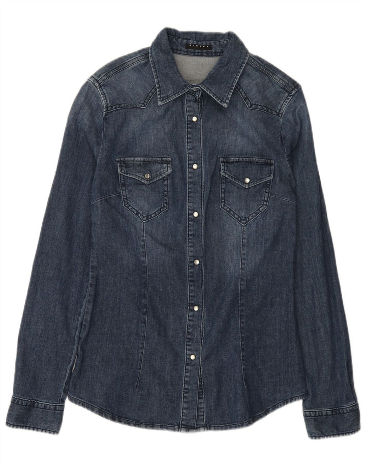 Cămașă de blugi pentru femei Sisley UK 10 Small Bleumarin