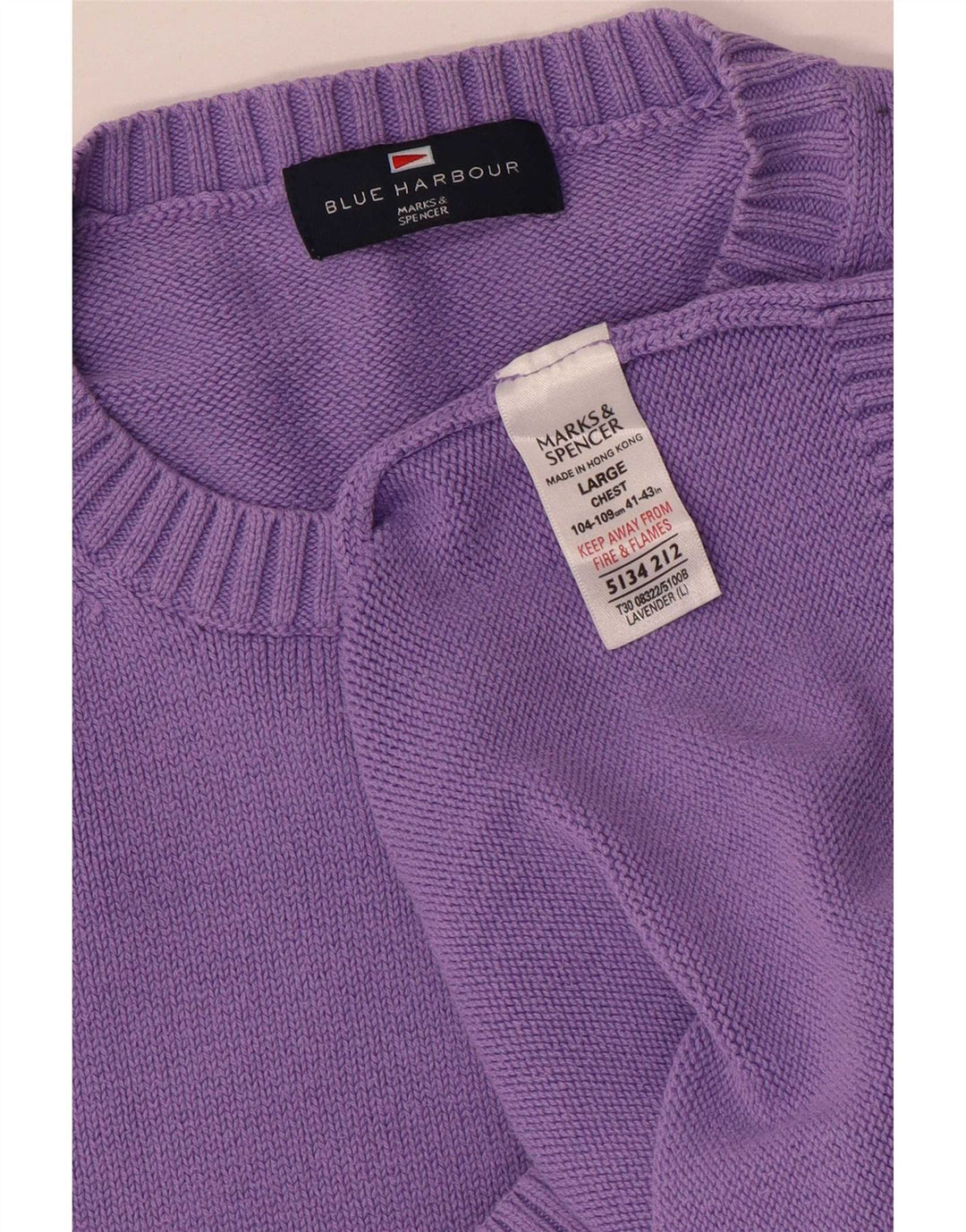 Marks & Spencer Pulover pentru bărbați Blue Harbour cu decolteu rotund mare violet